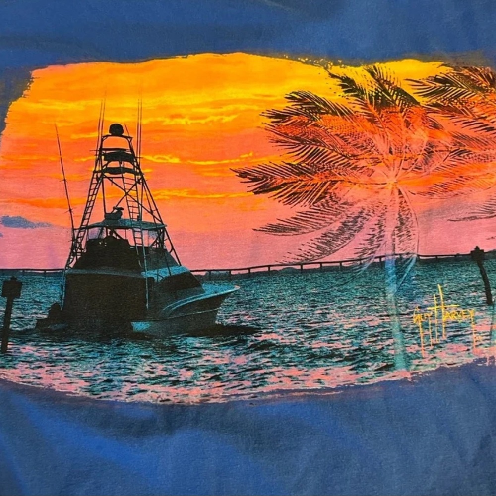 Guy Harvey Men's Blue Graphic T-Shirt